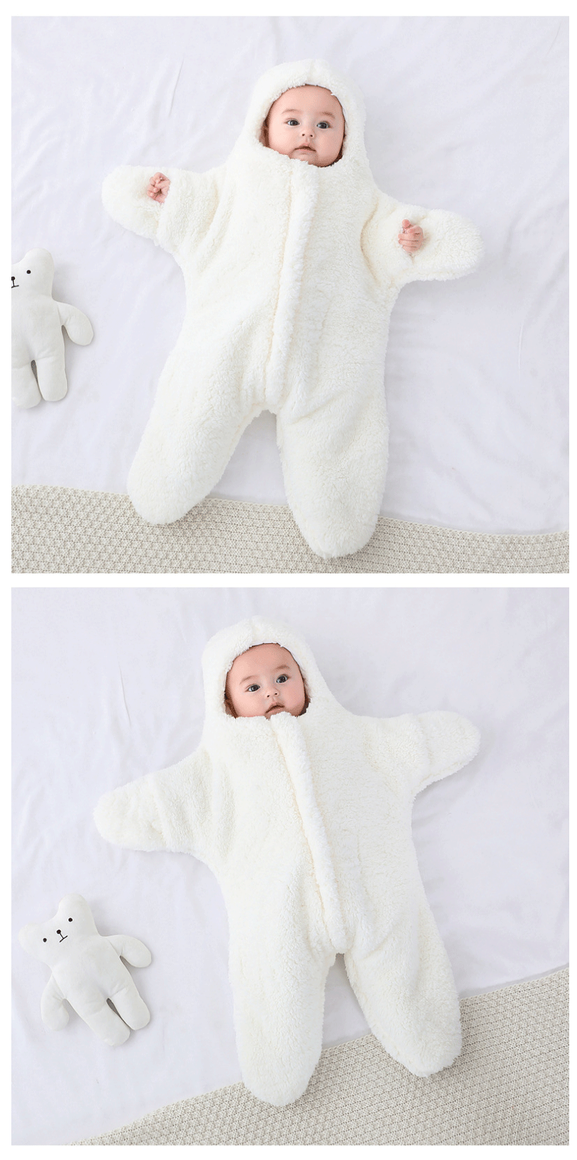 Combinaison à capuche pour nouveau-né, garçon et fille, motif dessin animé, vêtements à manches longues, tenue une pièce pour tout-petit