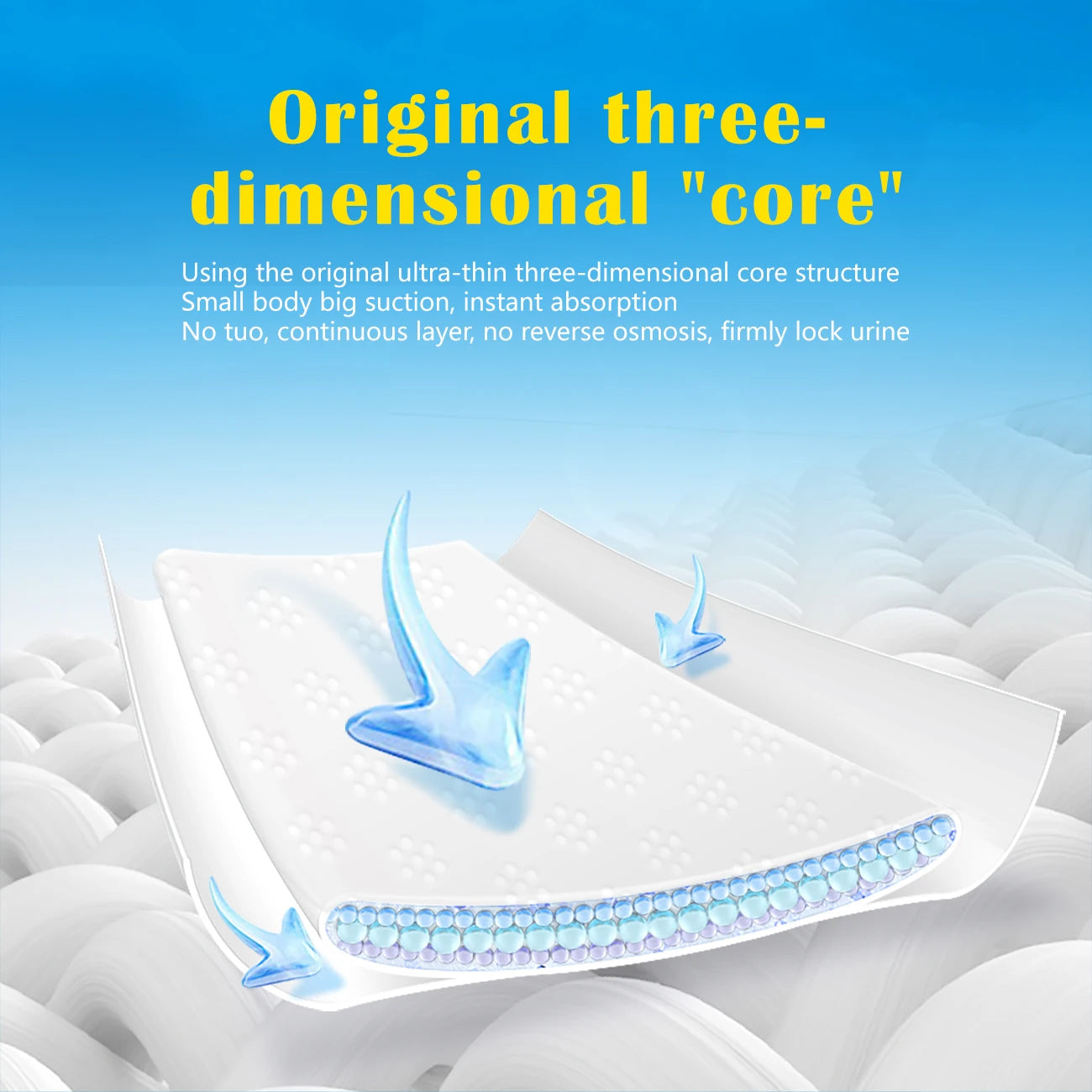 Xiaofeixiong disposable baby diaper, skin friendly and soft, multi-layer breathable