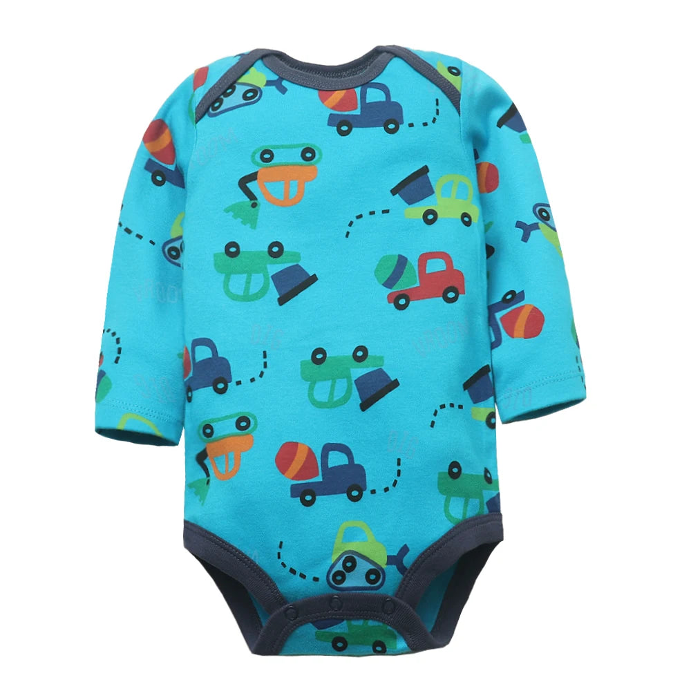 Body à manches longues pour nouveau-né, 1 à 3 pièces, 100 % coton, doux, à la mode, idéal pour une fête prénatale.