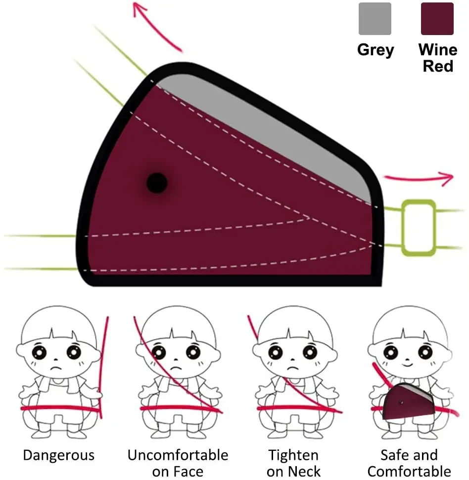 Kids Car Safe Fit Seat Belt Adjuster Baby Safety Triangle Sturdy Device Protection Positioner Carriages Intimate Accessories NEW