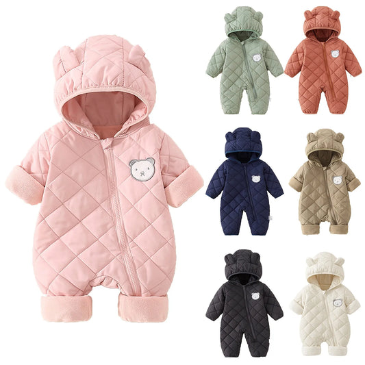 Les nourrissons et les jeunes enfants sortent en hiver avec des manteaux épais en coton à capuche Vêtements d'extérieur pour hommes et femmes Bébé Bébé fille Personnel