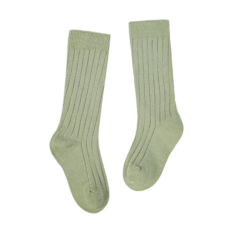 Chaussettes tendance en coton pour nouveau-né, couleur bonbon unie, longues, pour enfants, filles et garçons