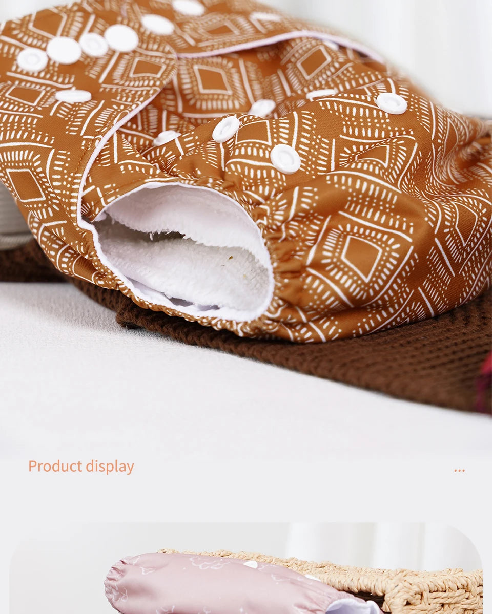 Happyflute 3-15KG 3Pcs Set Pocket Diaper Suede Cloth Inner Washable&Reusable Absorbent Ecological Adjustable Baby Nappy Cover