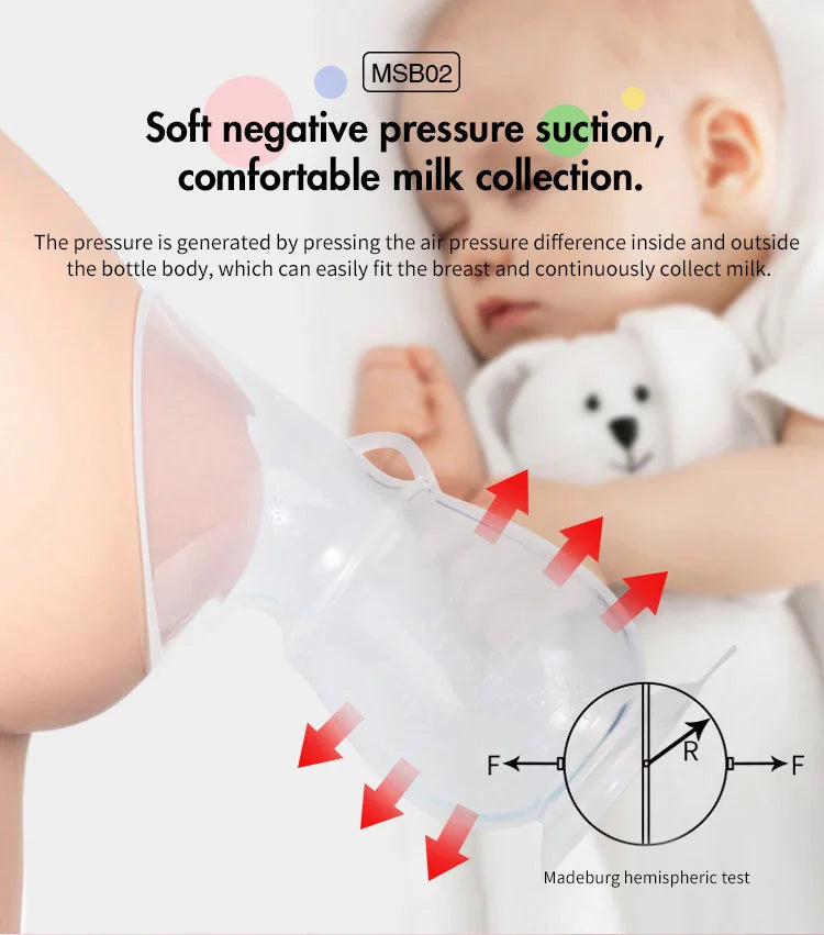MAMIJOY Tire-lait manuel Alimentation bébé Tire-lait manuel Collecteur de sein Correction automatique Lait maternel Pompes en silicone
