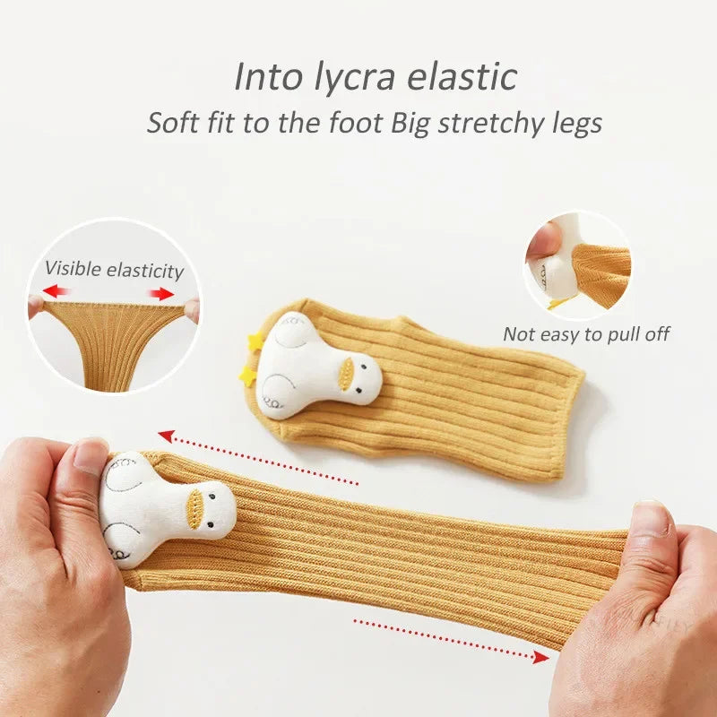 Chaussettes bébé, jolies chaussettes de dessin animé pour enfants, antidérapantes, pour filles et garçons, chaussettes de sol pour tout-petits, printemps-automne, mignonnes, accessoires pour nouveau-nés