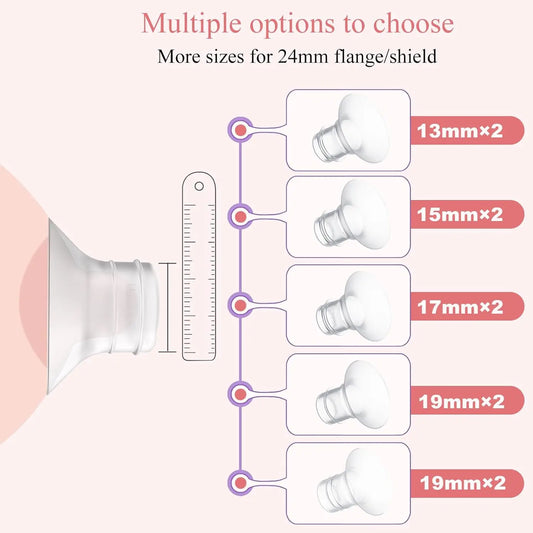 Inserts de bride compatibles avec les protections/brides Medela/Spectra/Elvie/Momcozy/XIMYER/YOUHA 24 mm. Réduire 24 mm à une autre taille.