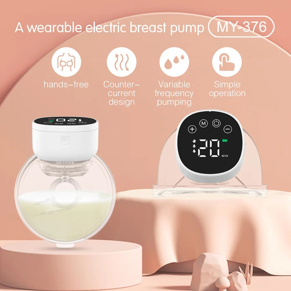 Tire-lait électrique mains libres, silencieux et invisible, extracteur de lait portable, 3 modes, collecteur de lait d'allaitement