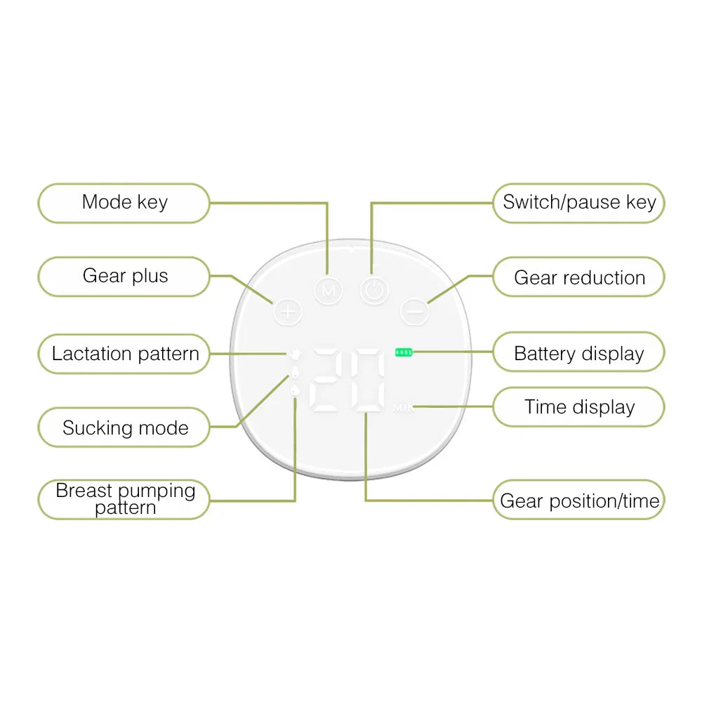 Tire-lait électrique mains libres, silencieux et invisible, extracteur de lait portable, 3 modes, collecteur de lait d'allaitement