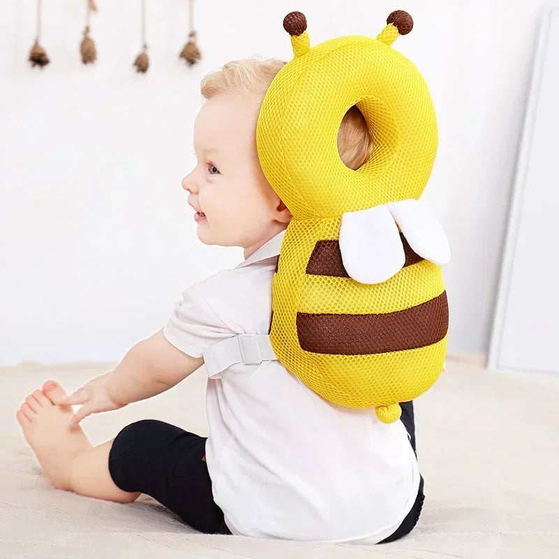 Coussin de protection pour la tête et le dos pour bébé, coussin de protection pour apprendre à marcher, couvre-chef pour prévenir les blessures, coussin de sécurité pour prévenir les chutes, dessin animé, abeille, oreillers pour enfants