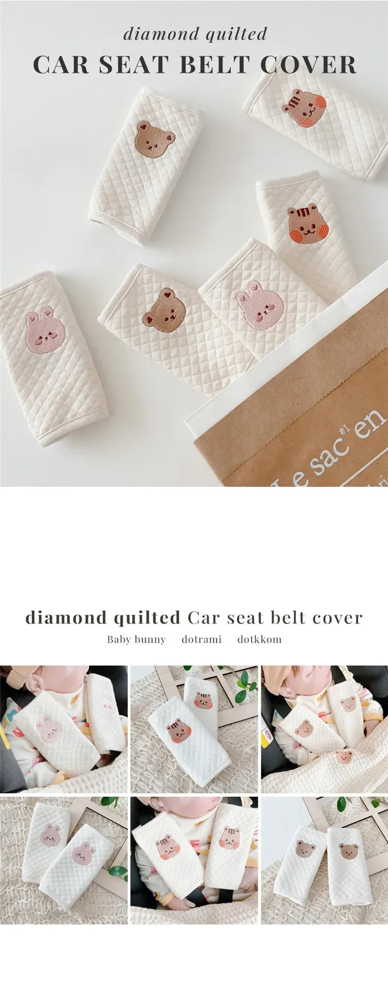 Cushion Shoulder Strap Cover Chest Protection Vehicle Seat Cushion for Kid Soft Pad Anti-strangling Baby Safety Belt Accessories