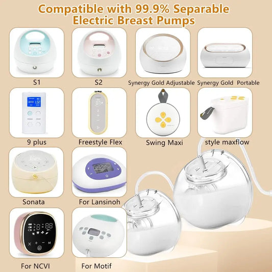 Lot de 2 gobelets de collecte de lait portables CaraCups pour Spectra S1, S2, 9 Plus et SG, gobelets de collecte de lait portables pour tire-lait