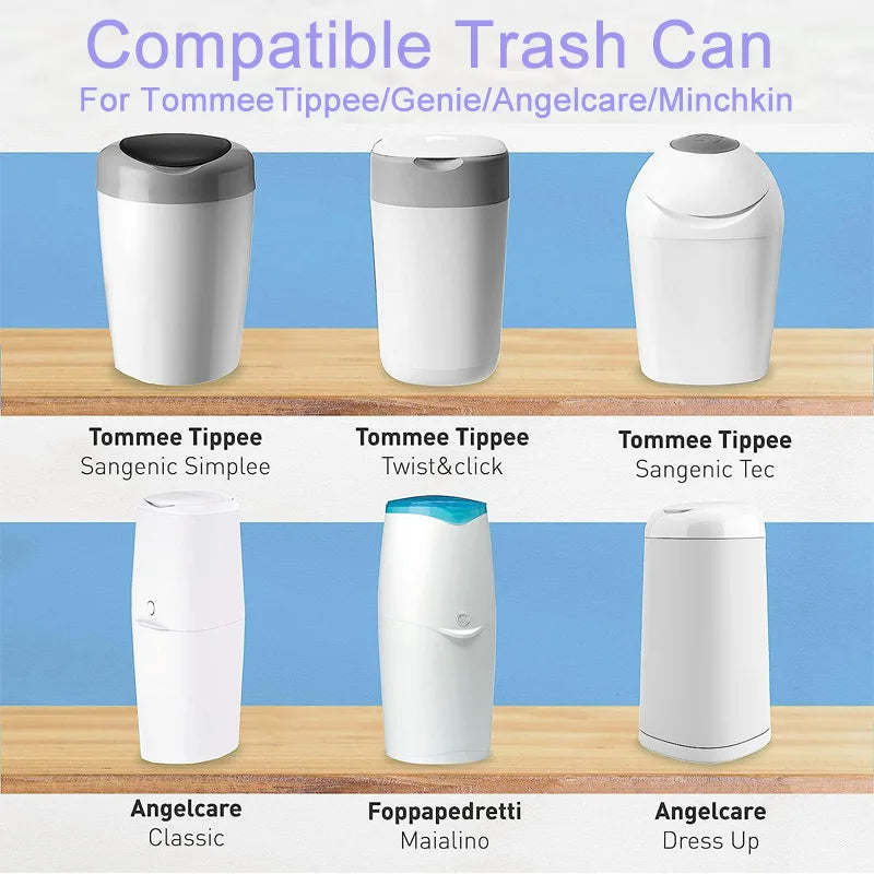 1/5/10Pcs Garbage Bags Diaper Pail Refills Bags For Tommee Tippee Sangenic Simplee or Twist&click For Angelcare For Genie Trash