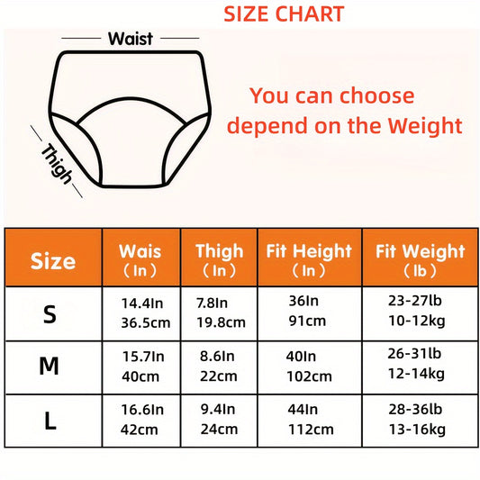 6pcs Cotton Training Pants, Washable And Reusable Training Diapers, Christmas Halloween Thanksgiving Day Easter New Year Gift
