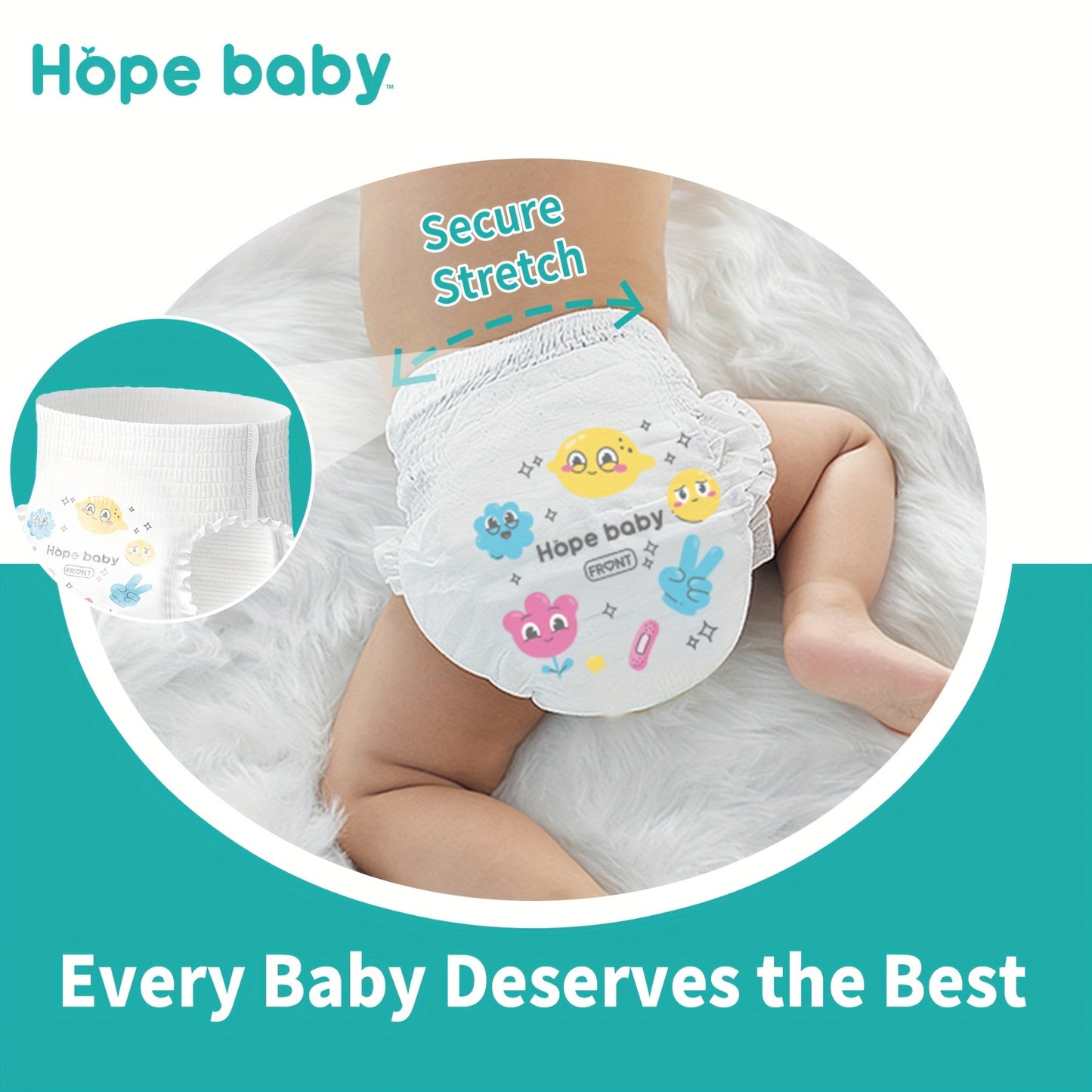HOPE BABY Pull Ups 2T-3T (16-28 LBS), 68 Count Premium Training Underwear, Baby Diapers Toddler Potty Training Pants, Hypoallergenic With Skin