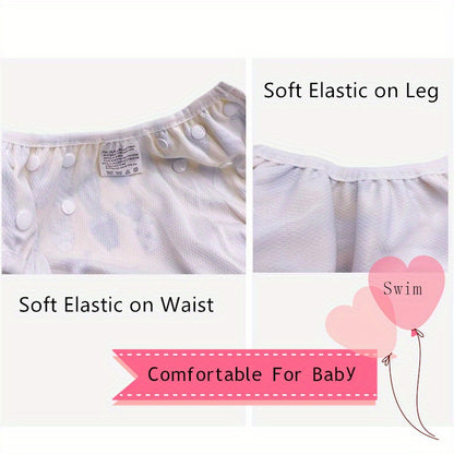 Mumsbest 1pc Reusable Baby Swim Diapers, Adjustable Diaper Swim for Toddlers 9 Months - 3 Years Old, 1 Pack for Swimming Lessons (Anchor, Large) Baby Girls, Boys, Natural Color Swim Diaper