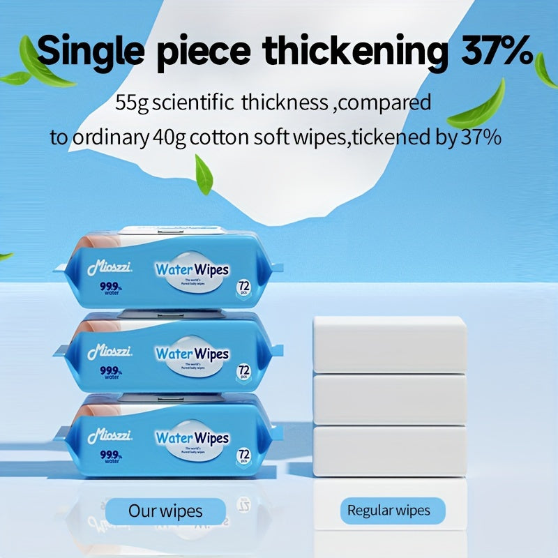 504pcs Baby Wet Wipes Pure Water Unscented & Hypoallergenic For Sensitive Skin Newborn Can Use Biodegradable Plant Fibers Cleaning Wet Wipes Baby Wipes Water Wipes 7 Packs Christmas Gifts For Newborn Family Mom