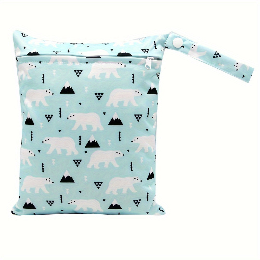 1PCS Waterproof Diaper Bags, Washable Nappy Wet Dry Bags, Multi-Purpose Storage Bags For Baby Diapers, Wet Wipes, And Other Essentials
