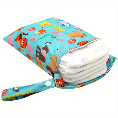 1PCS Waterproof Diaper Bags, Washable Nappy Wet Dry Bags, Multi-Purpose Storage Bags For Baby Diapers, Wet Wipes, And Other Essentials