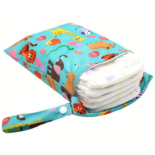 1PCS Waterproof Diaper Bags, Washable Nappy Wet Dry Bags, Multi-Purpose Storage Bags For Baby Diapers, Wet Wipes, And Other Essentials