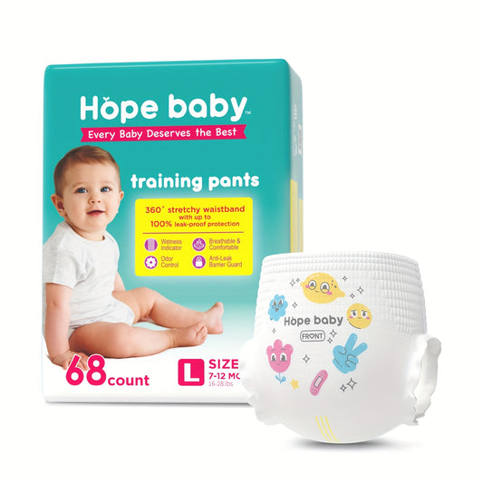 HOPE BABY Pull Ups 2T-3T (16-28 LBS), 68 Count Premium Training Underwear, Baby Diapers Toddler Potty Training Pants, Hypoallergenic With Skin