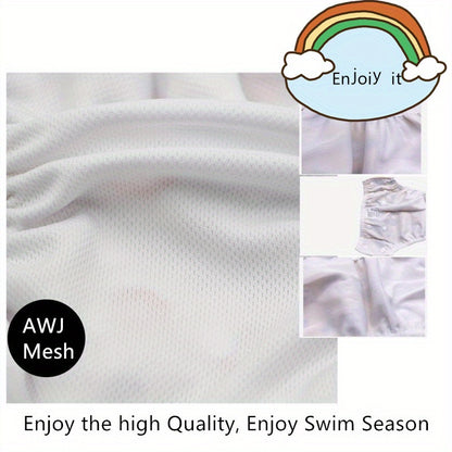 Mumsbest 1pc Reusable Baby Swim Diapers, Adjustable Diaper Swim for Toddlers 9 Months - 3 Years Old, 1 Pack for Swimming Lessons (Anchor, Large) Baby Girls, Boys, Natural Color Swim Diaper
