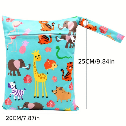 1PCS Waterproof Diaper Bags, Washable Nappy Wet Dry Bags, Multi-Purpose Storage Bags For Baby Diapers, Wet Wipes, And Other Essentials