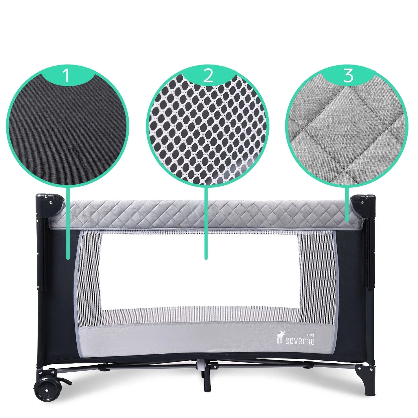 Overnight Travel Cot Collapsible Delivery 3 Levels Bag Mosquito Coat Side Side Side Hanging Mattress