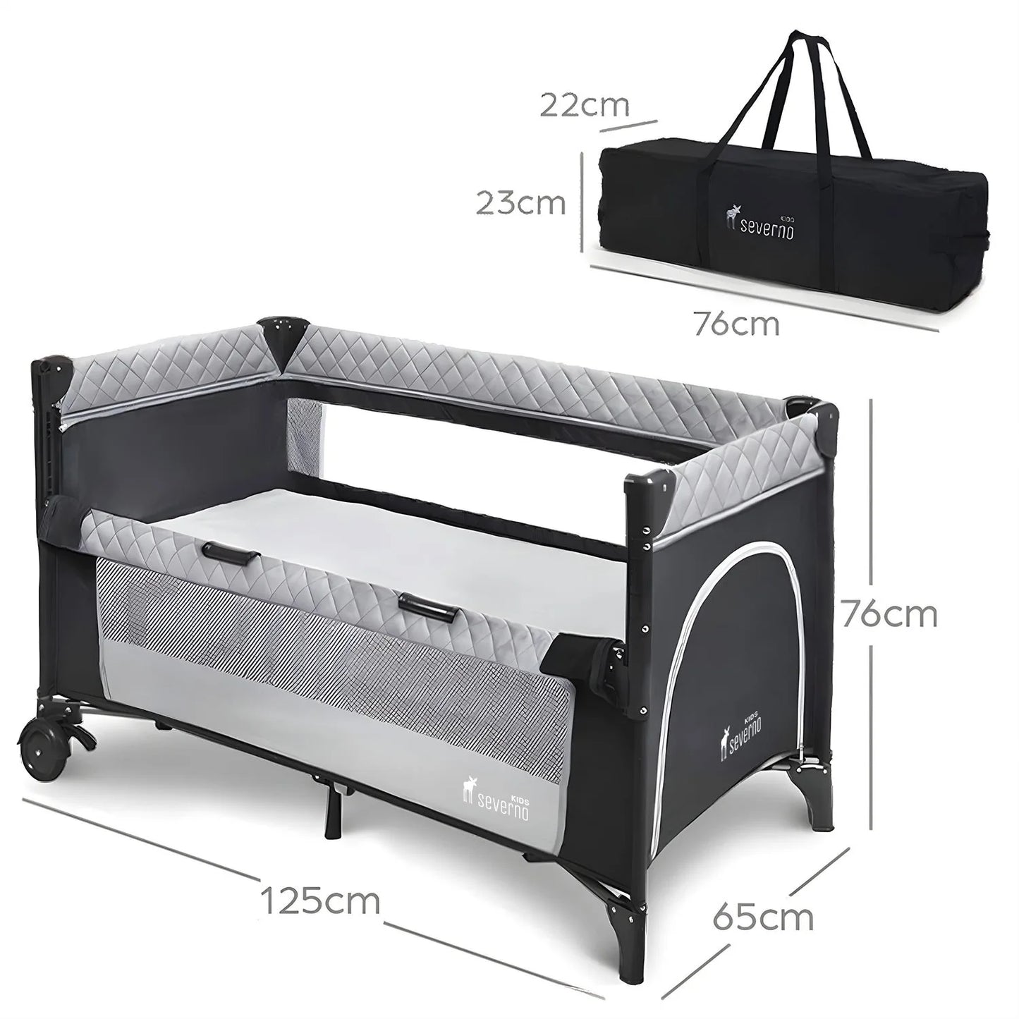 Overnight Travel Cot Collapsible Delivery 3 Levels Bag Mosquito Coat Side Side Side Hanging Mattress