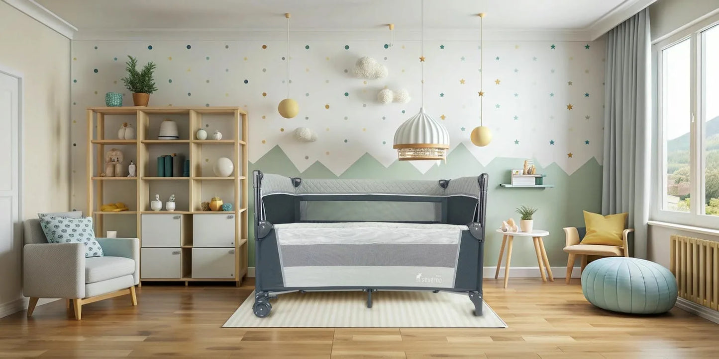 Overnight Travel Cot Collapsible Delivery 3 Levels Bag Mosquito Coat Side Side Side Hanging Mattress