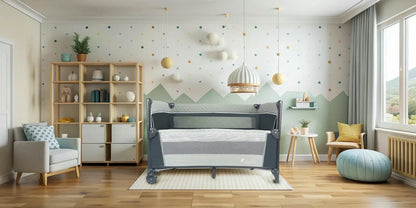 Overnight Travel Cot Collapsible Delivery 3 Levels Bag Mosquito Coat Side Side Side Hanging Mattress