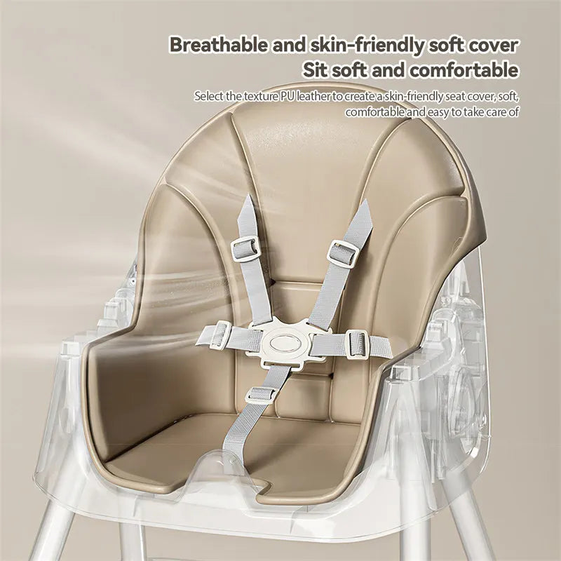 Upgrade Liggend Baby Eetstoel Multi-Functionele Opvouwbare Kindereetstoel 6 Maanden ~ 6 Jaar Oude Babyvoederstoel Met Wielen