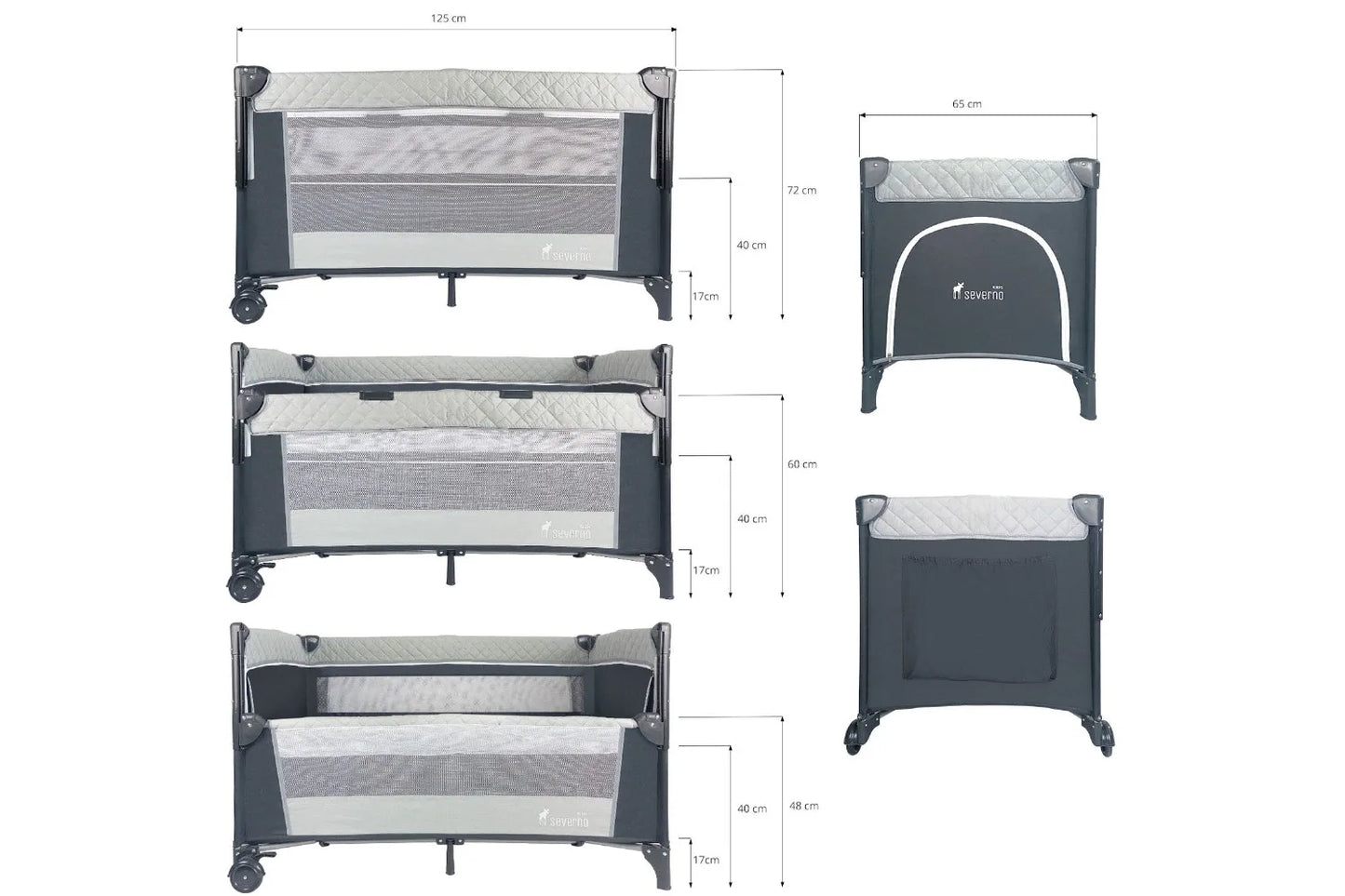 Overnight Travel Cot Collapsible Delivery 3 Levels Bag Mosquito Coat Side Side Side Hanging Mattress