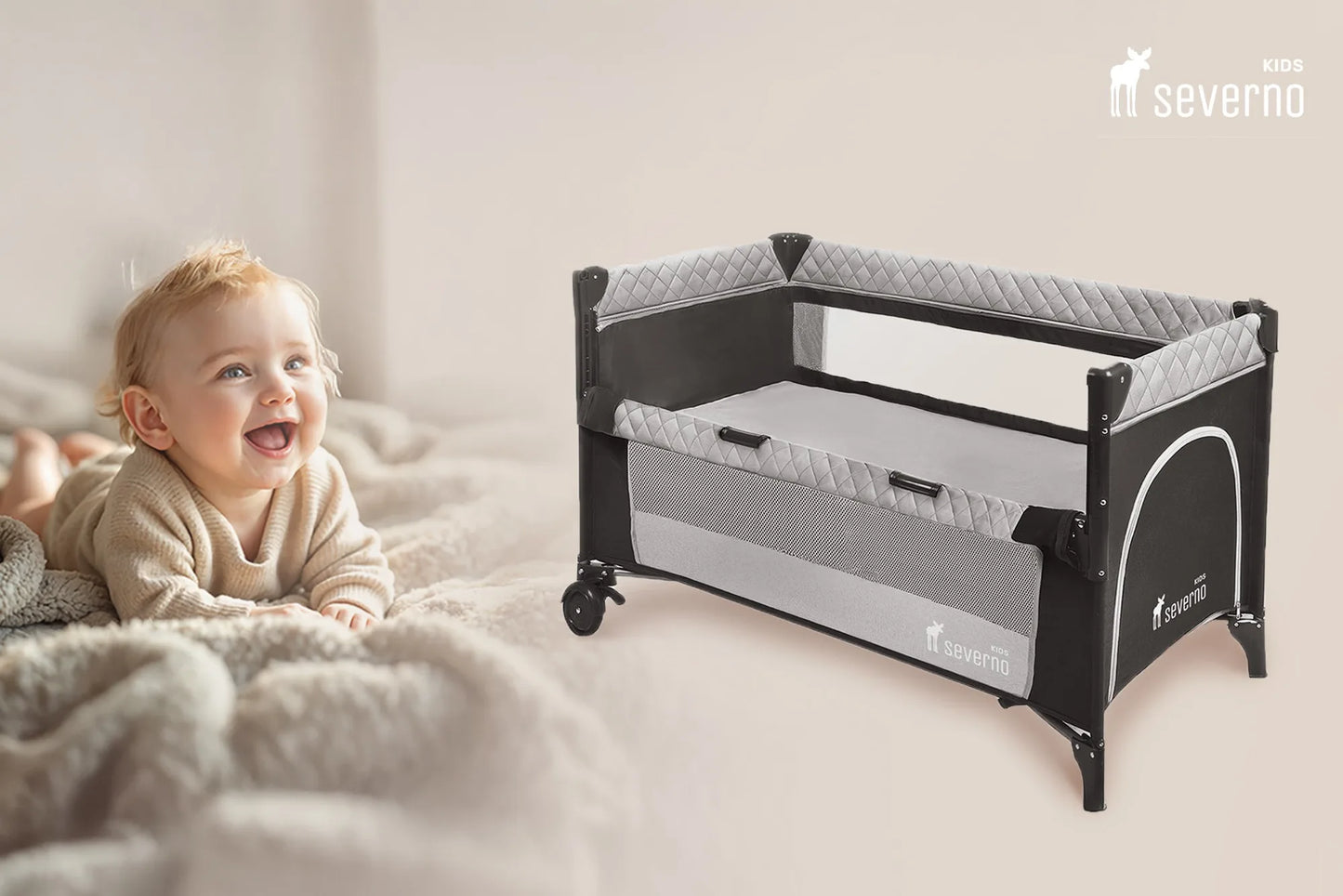 Overnight Travel Cot Collapsible Delivery 3 Levels Bag Mosquito Coat Side Side Side Hanging Mattress