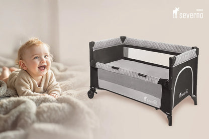 Overnight Travel Cot Collapsible Delivery 3 Levels Bag Mosquito Coat Side Side Side Hanging Mattress