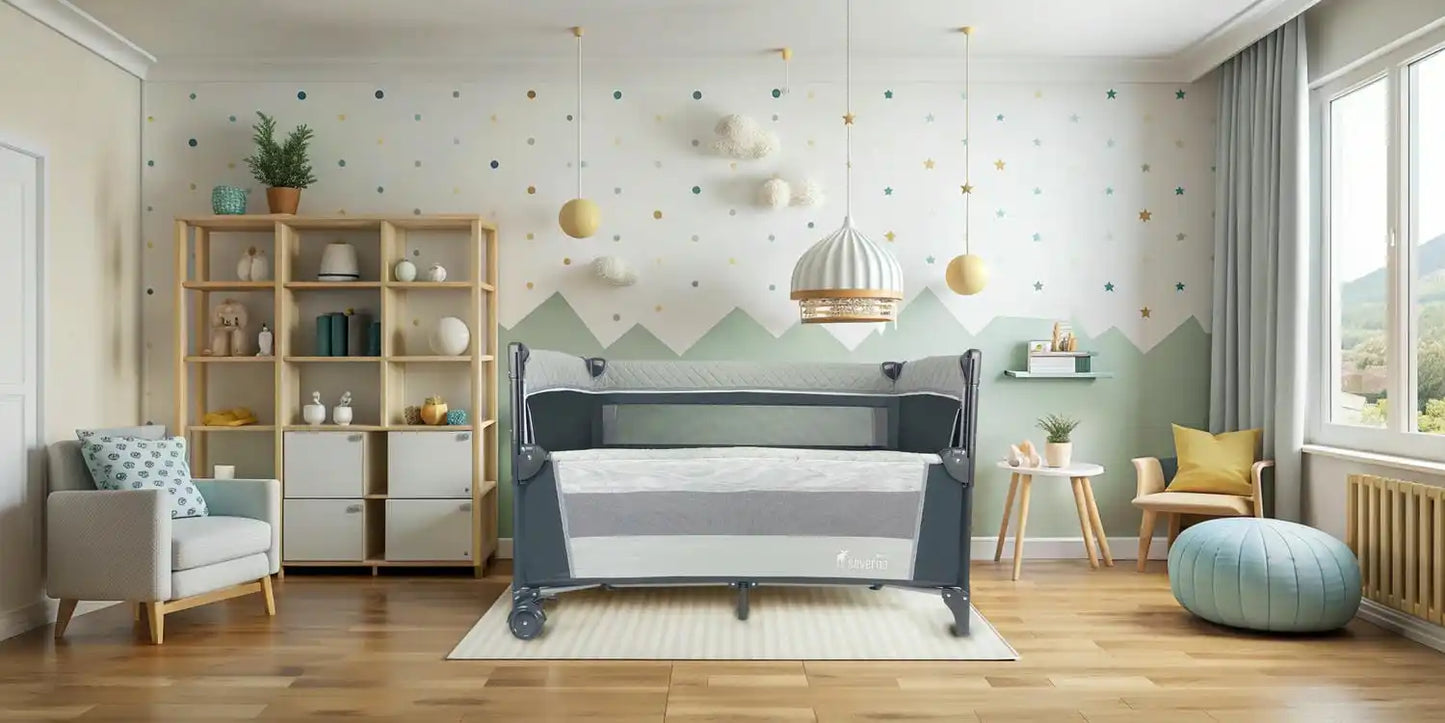 Overnight Travel Cot Collapsible Delivery 3 Levels Bag Mosquito Coat Side Side Side Hanging Mattress