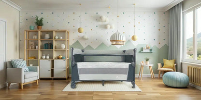 Overnight Travel Cot Collapsible Delivery 3 Levels Bag Mosquito Coat Side Side Side Hanging Mattress