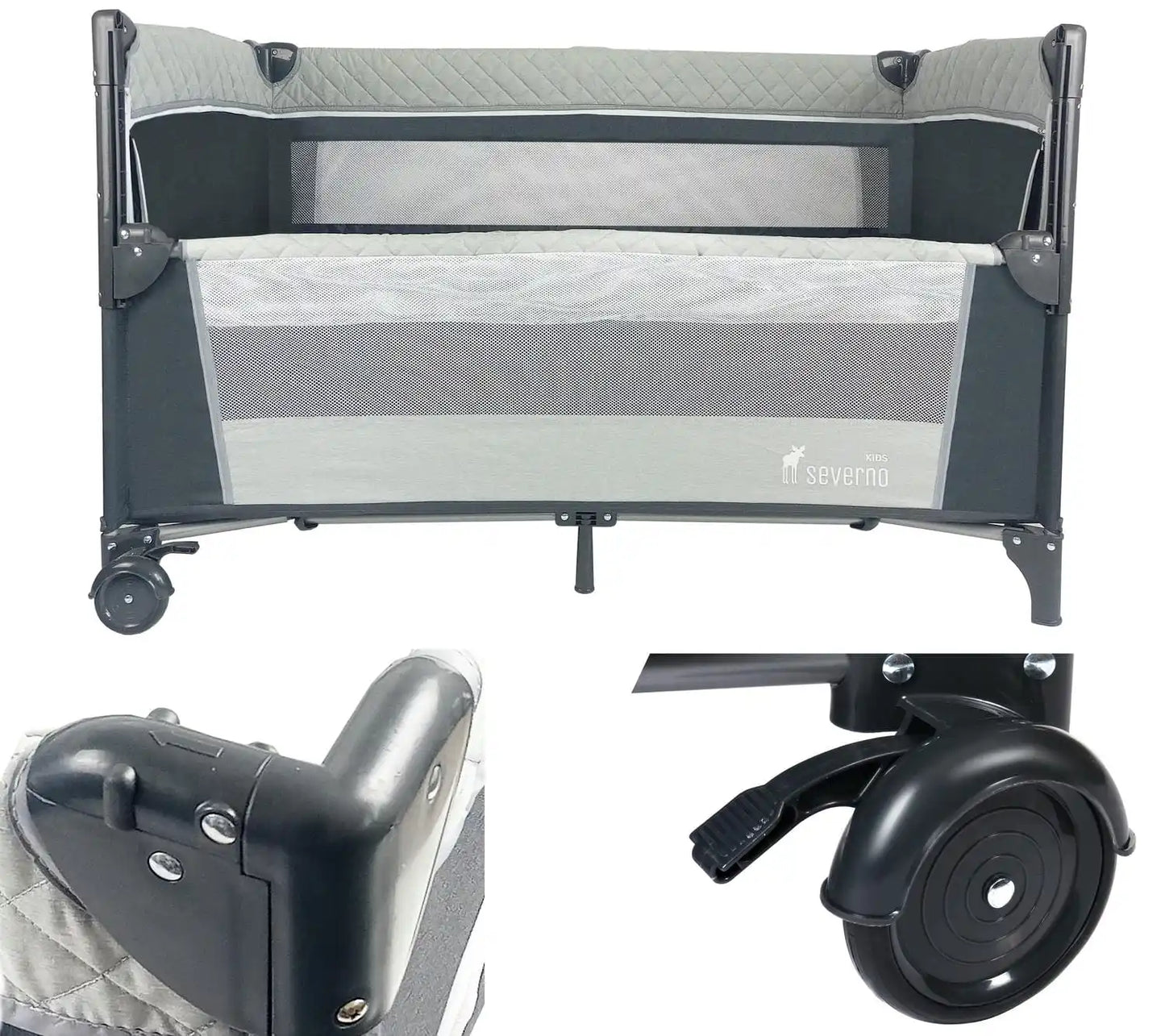 Overnight Travel Cot Collapsible Delivery 3 Levels Bag Mosquito Coat Side Side Side Hanging Mattress