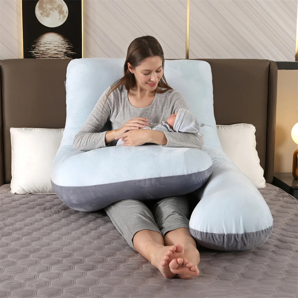 Coussin de grossesse PANGDUBE 130 x 70 cm, coussin de taille pour femmes enceintes, coussin d'allaitement pour femmes