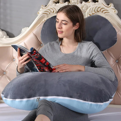 Coussin de grossesse 120 x 70 cm pour femmes enceintes, coussin moelleux pour la grossesse, la maternité, l'allaitement et le sommeil, livraison directe