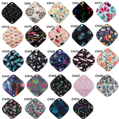 [Sigzagor] 1 protège-slip extra petit XS 7 pouces réutilisable lavable en charbon de bambou serviette hygiénique menstruelle en tissu Mama, 28 modèles