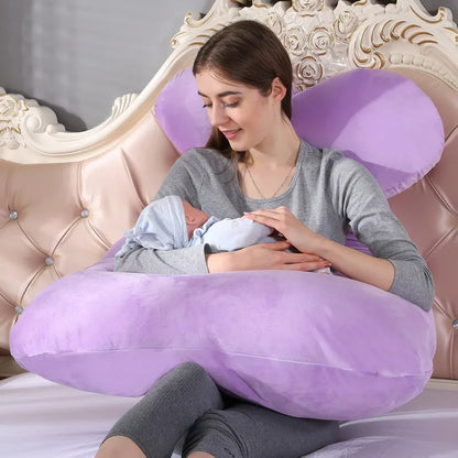 Coussin de grossesse 120 x 70 cm pour femmes enceintes, coussin moelleux pour la grossesse, la maternité, l'allaitement et le sommeil, livraison directe