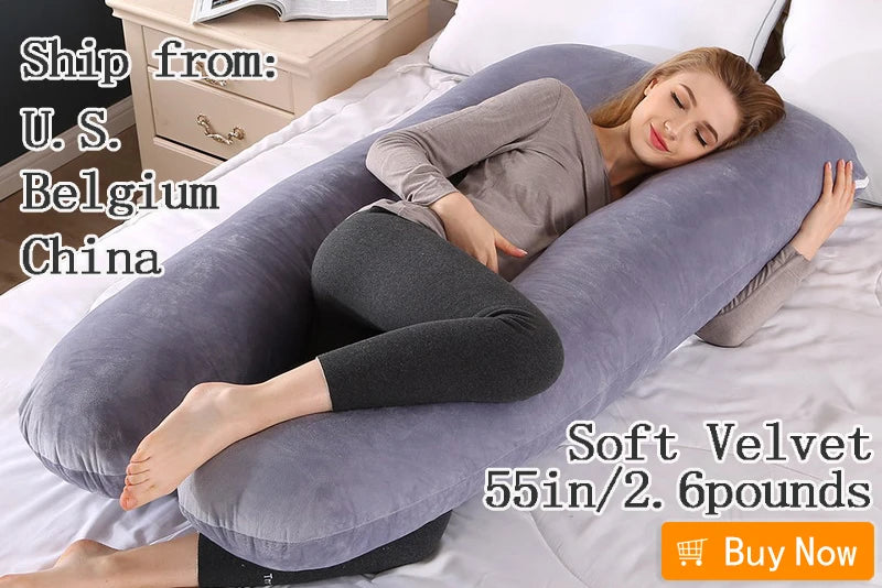 3kg 6.6lb J Pregnancy Pillow for Pregnant Women Sleep Nursing Maternity Full Body Support for Back Belly Hip Leg Removable Cover