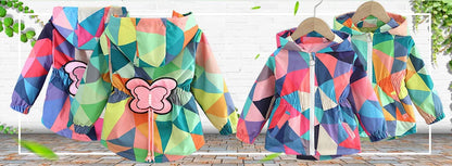 Veste bébé bébé fille coupe-vent printemps et automne nouvelle veste à capuche double face à pois pour enfants veste bébé garçon