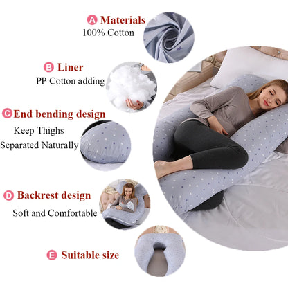 Coussin de grossesse PANGDUBE 130 x 70 cm, coussin de taille pour femmes enceintes, coussin d'allaitement pour femmes