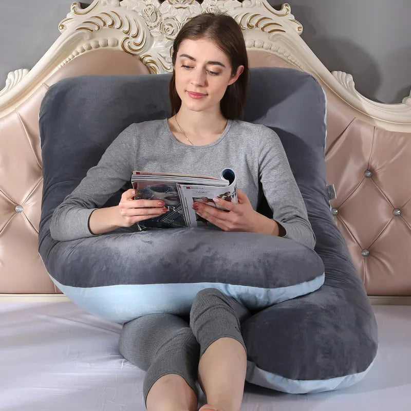 Coussin de grossesse 120 x 70 cm pour femmes enceintes, coussin moelleux pour la grossesse, la maternité, l'allaitement et le sommeil, livraison directe