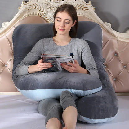Coussin de grossesse 120 x 70 cm pour femmes enceintes, coussin moelleux pour la grossesse, la maternité, l'allaitement et le sommeil, livraison directe