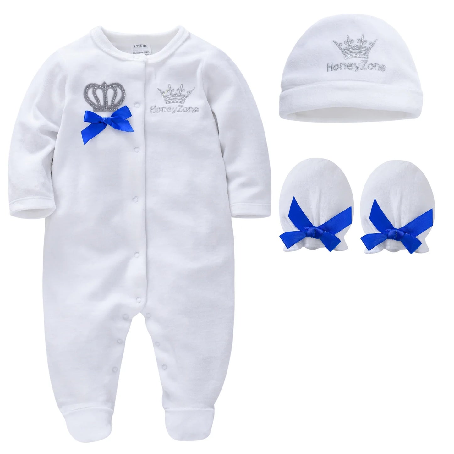 Ensemble de vêtements pour bébé fille et garçon, pyjama avec bonnets, gants, en coton respirant et doux, pyjama pour nouveau-né