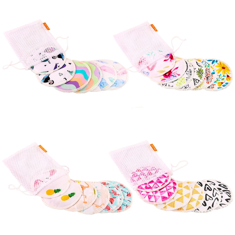 Coussinets d'allaitement en bambou super absorbants HappyFlute, à utiliser avec un sac à linge, coussinets d'allaitement lavables et imperméables, coussinets d'allaitement réutilisables