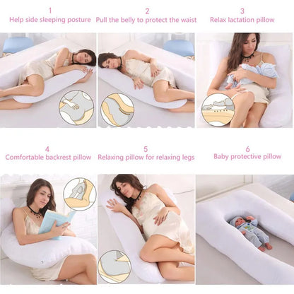 Coussin de grossesse PANGDUBE 130 x 70 cm, coussin de taille pour femmes enceintes, coussin d'allaitement pour femmes