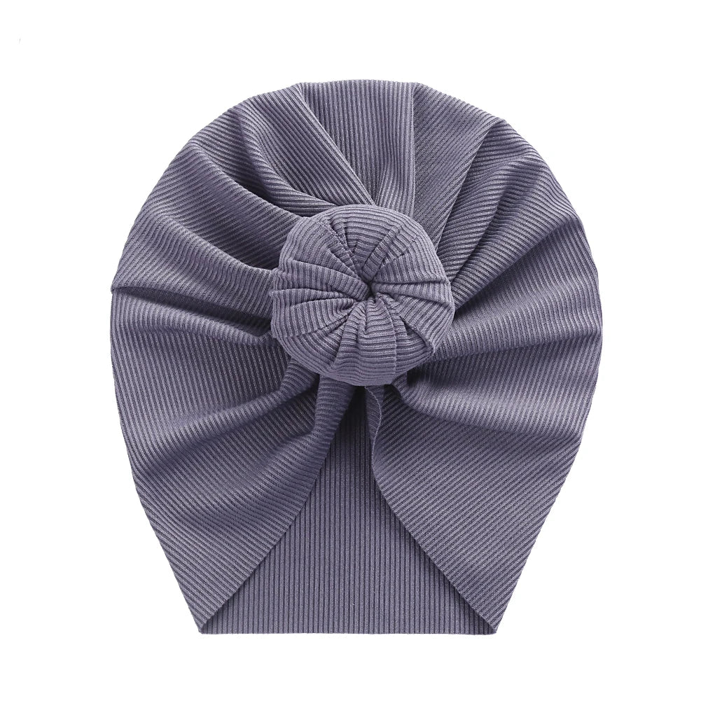Baby Solid Ribbed Topknot Hat Kids Donut Ball Cap Newborn Girls Photography Props Spring Autumn Modis Beanie Turban Infant